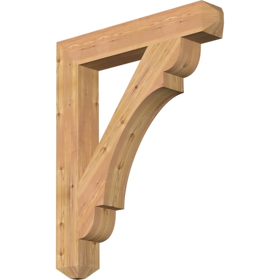 Ekena Millwork 5 1/2"W x 36"D x 44"H Olympic Craftsman Smooth Bracket, Western Red Cedar