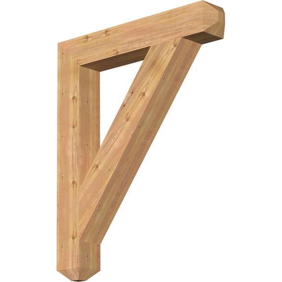Ekena Millwork 5 1/2"W x 36"D x 44"H Traditional Craftsman Smooth Bracket, Western Red Cedar