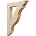 thumbnail image 1 of Ekena Millwork 5 1/2"W x 36"D x 48"H Funston Traditional Rough Cedar Woodgrain TimberThane Bracket, Primed Tan, 1 of 6