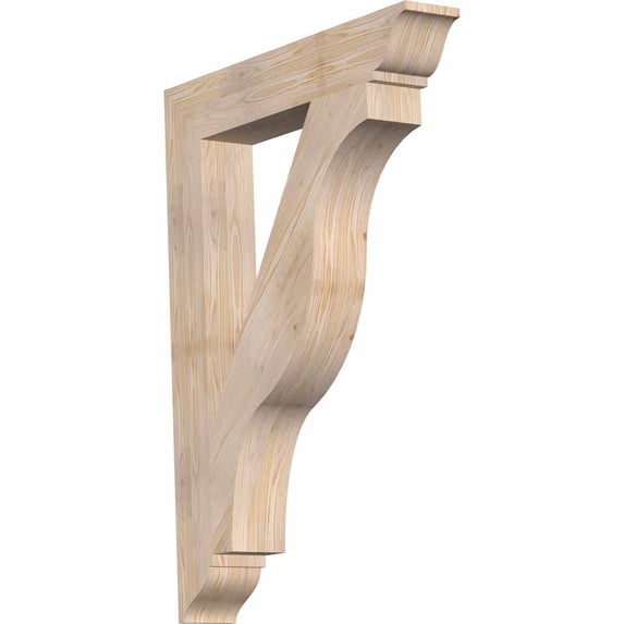 Ekena Millwork 5 1/2"W x 36"D x 48"H Funston Traditional Smooth Bracket, Douglas Fir