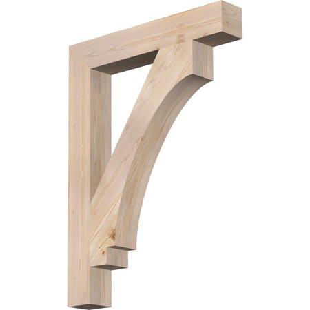 Ekena Millwork 5 1/2"W x 36"D x 48"H Imperial Block Smooth Bracket, Douglas Fir