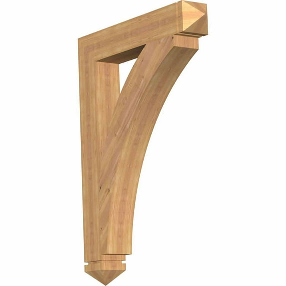 Ekena Millwork 5 1/2"W x 36"D x 48"H Thorton Arts & Crafts Smooth Bracket, Western Red Cedar