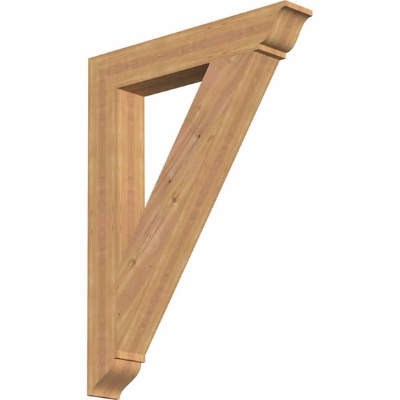 Ekena Millwork 5 1/2"W x 36"D x 48"H Traditional Traditional Smooth Bracket, Western Red Cedar