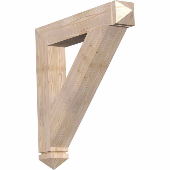 Ekena Millwork 5 1/2"W x 38"D x 38"H Traditional Arts & Crafts Smooth Bracket, Douglas Fir