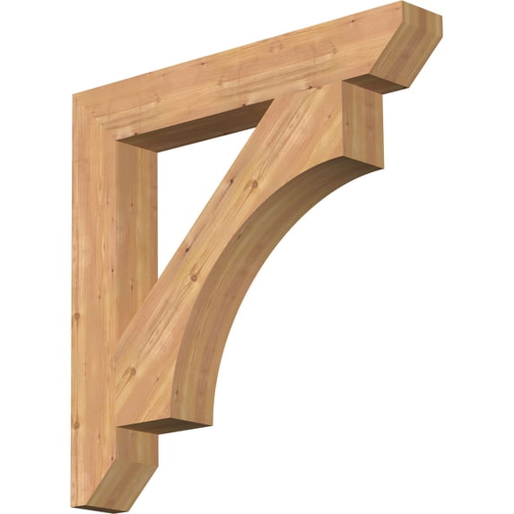 Ekena Millwork 5 1/2"W x 38"D x 38"H Westlake Slat Smooth Bracket, Western Red Cedar