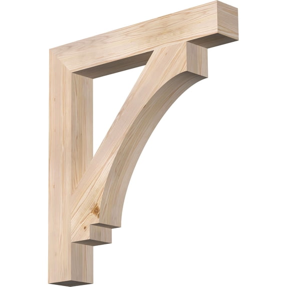 Ekena Millwork 5 1/2"W x 38"D x 42"H Imperial Block Smooth Bracket, Douglas Fir