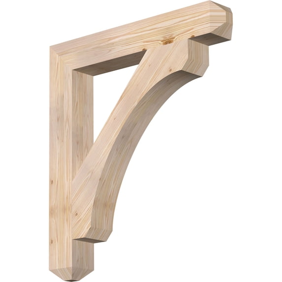Ekena Millwork 5 1/2"W x 38"D x 42"H Legacy Craftsman Smooth Bracket, Douglas Fir