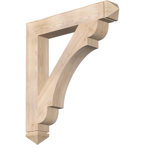 Ekena Millwork 5 1/2"W x 38"D x 42"H Olympic Arts & Crafts Smooth Bracket, Douglas Fir