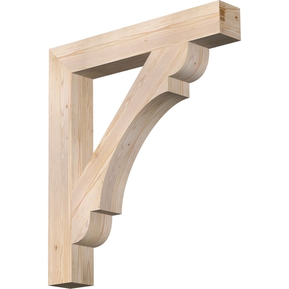 Ekena Millwork 5 1/2"W x 38"D x 42"H Olympic Block Smooth Bracket, Douglas Fir