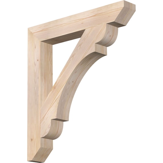 Ekena Millwork 5 1/2"W x 38"D x 42"H Olympic Slat Smooth Bracket, Douglas Fir