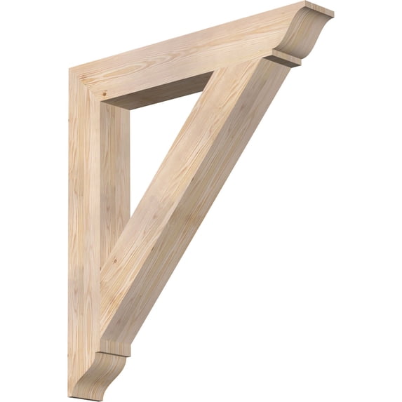 Ekena Millwork 5 1/2"W x 38"D x 42"H Traditional Traditional Smooth Bracket, Douglas Fir