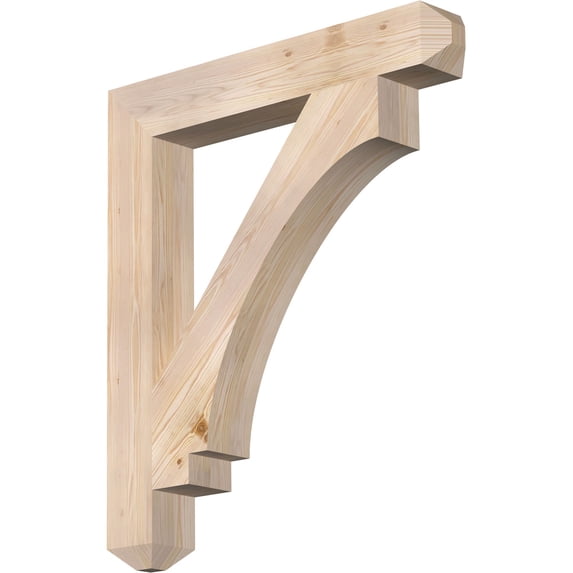 Ekena Millwork 5 1/2"W x 38"D x 44"H Imperial Craftsman Smooth Bracket, Douglas Fir