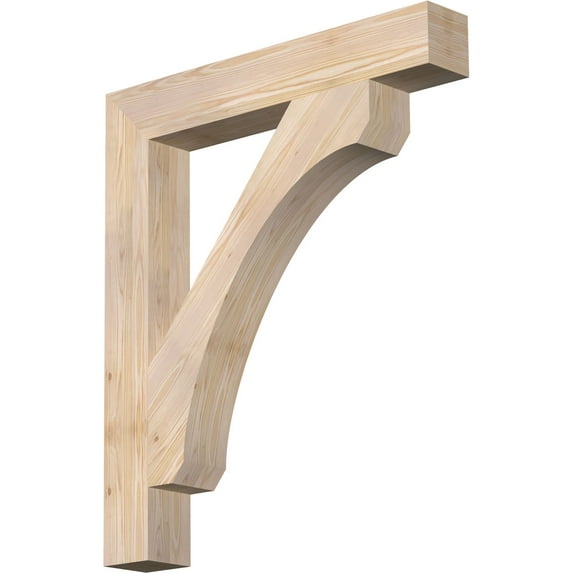 Ekena Millwork 5 1/2"W x 38"D x 44"H Legacy Block Smooth Bracket, Douglas Fir