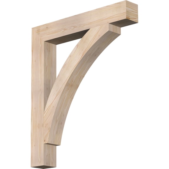 Ekena Millwork 5 1/2"W x 38"D x 44"H Thorton Block Smooth Bracket, Douglas Fir