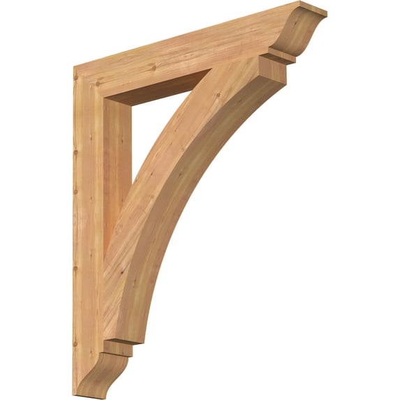 Ekena Millwork 5 1/2"W x 38"D x 44"H Thorton Traditional Smooth Bracket, Western Red Cedar