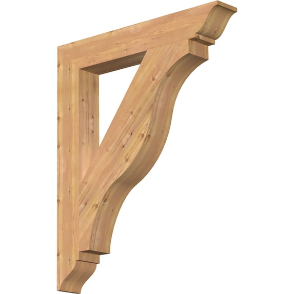 Ekena Millwork 5 1/2"W x 38"D x 46"H Funston Traditional Smooth Bracket, Western Red Cedar