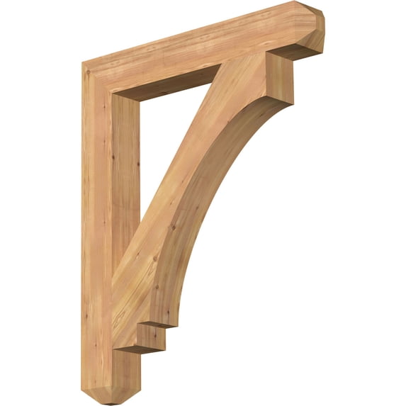 Ekena Millwork 5 1/2"W x 38"D x 46"H Imperial Craftsman Smooth Bracket, Western Red Cedar