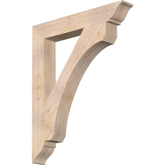 Ekena Millwork 5 1/2"W x 38"D x 46"H Legacy Traditional Smooth Bracket, Douglas Fir