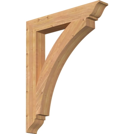 Ekena Millwork 5 1/2"W x 38"D x 46"H Thorton Traditional Smooth Bracket, Western Red Cedar