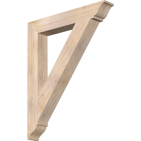 Ekena Millwork 5 1/2"W x 38"D x 46"H Traditional Traditional Smooth Bracket, Douglas Fir