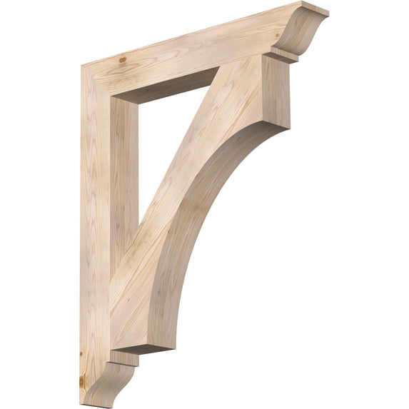 Ekena Millwork 5 1/2"W x 38"D x 46"H Westlake Traditional Smooth Bracket, Douglas Fir