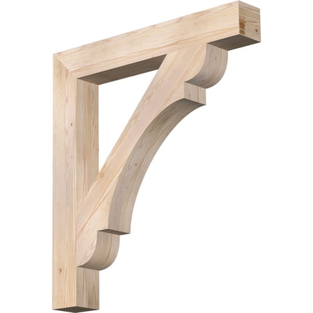 Ekena Millwork 5 1/2"W x 40"D x 44"H Olympic Block Smooth Bracket, Douglas Fir