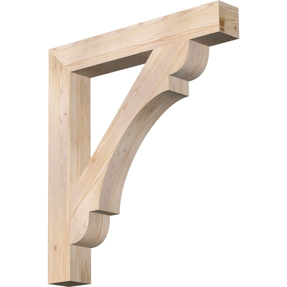 Ekena Millwork 5 1/2"W x 40"D x 44"H Olympic Block Smooth Bracket, Douglas Fir