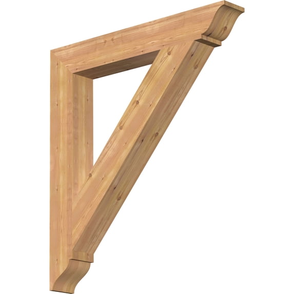 Ekena Millwork 5 1/2"W x 40"D x 44"H Traditional Traditional Smooth Bracket, Western Red Cedar