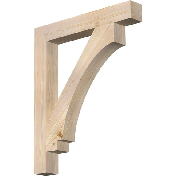 Ekena Millwork 5 1/2"W x 40"D x 48"H Imperial Block Smooth Bracket, Douglas Fir