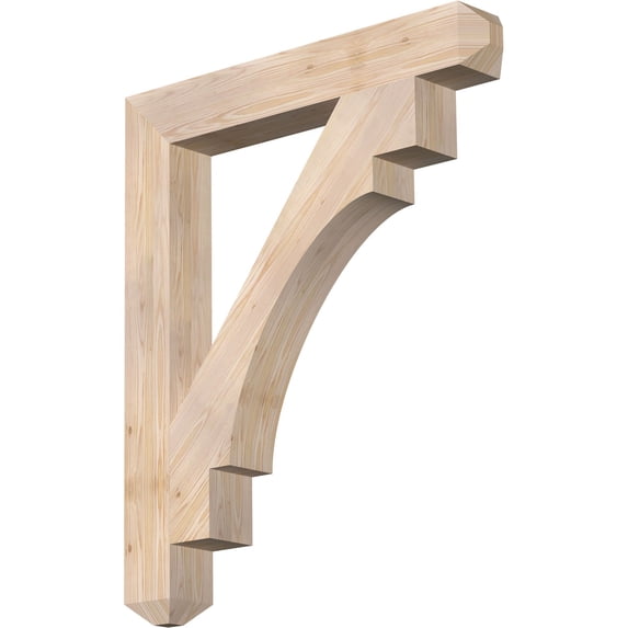 Ekena Millwork 5 1/2"W x 40"D x 48"H Merced Craftsman Smooth Bracket, Douglas Fir