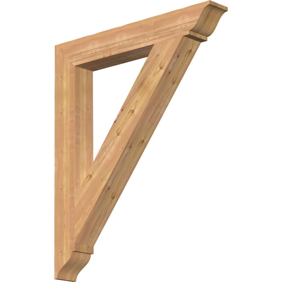 Ekena Millwork 5 1/2"W x 40"D x 48"H Traditional Traditional Smooth Bracket, Western Red Cedar
