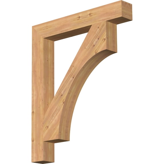 Ekena Millwork 5 1/2"W x 40"D x 48"H Westlake Block Smooth Bracket, Western Red Cedar
