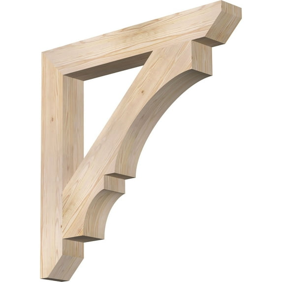 Ekena Millwork 5 1/2"W x 42"D x 42"H Balboa Slat Smooth Bracket, Douglas Fir