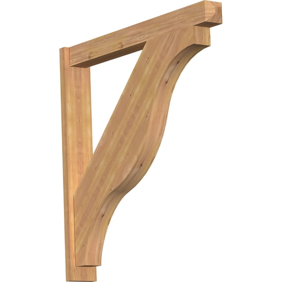 Ekena Millwork 5 1/2"W x 42"D x 42"H Funston Smooth Craftsman Outlooker, Western Red Cedar