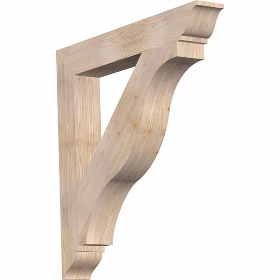 Ekena Millwork 5 1/2"W x 42"D x 42"H Funston Traditional Smooth Bracket, Douglas Fir