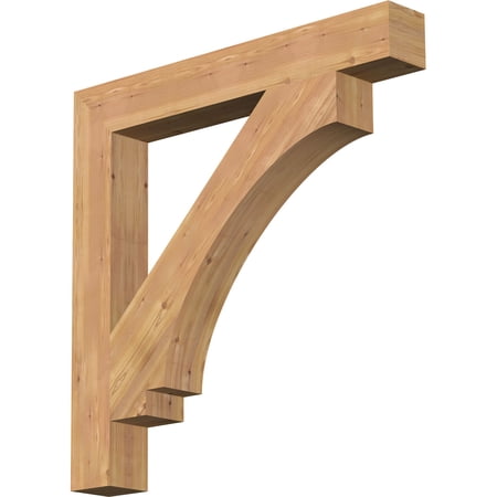 Ekena Millwork 5 1/2"W x 42"D x 42"H Imperial Block Smooth Bracket, Western Red Cedar