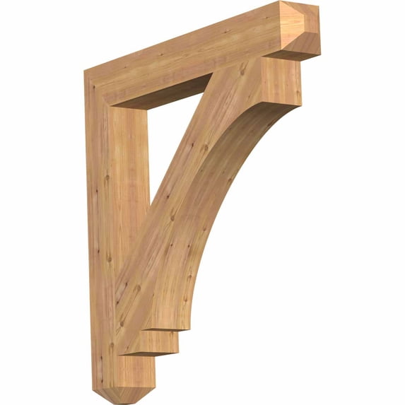 Ekena Millwork 5 1/2"W x 42"D x 42"H Imperial Craftsman Smooth Bracket, Western Red Cedar