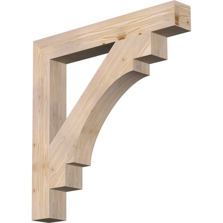 Ekena Millwork 5 1/2"W x 42"D x 42"H Merced Block Smooth Bracket, Douglas Fir