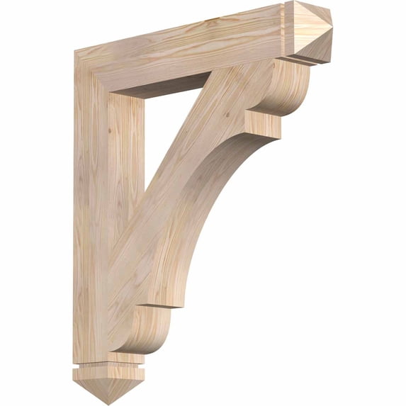 Ekena Millwork 5 1/2"W x 42"D x 42"H Olympic Arts & Crafts Smooth Bracket, Douglas Fir