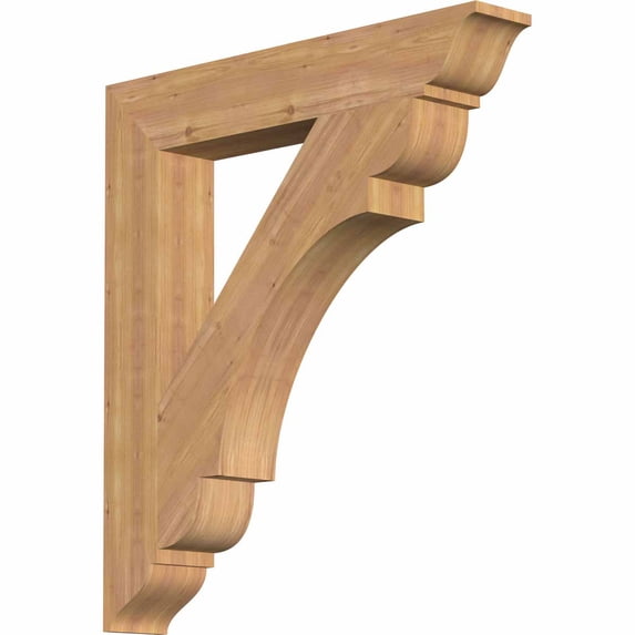 Ekena Millwork 5 1/2"W x 42"D x 42"H Olympic Traditional Smooth Bracket, Western Red Cedar
