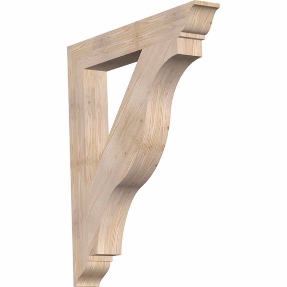 Ekena Millwork 5 1/2"W x 42"D x 48"H Funston Traditional Smooth Bracket, Douglas Fir