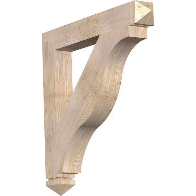 Ekena Millwork 5 1/2"W x 44"D x 44"H Funston Arts & Crafts Smooth Bracket, Douglas Fir