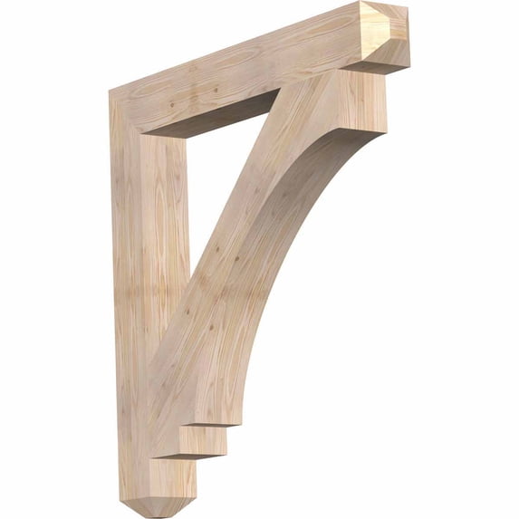 Ekena Millwork 5 1/2"W x 44"D x 44"H Imperial Craftsman Smooth Bracket, Douglas Fir