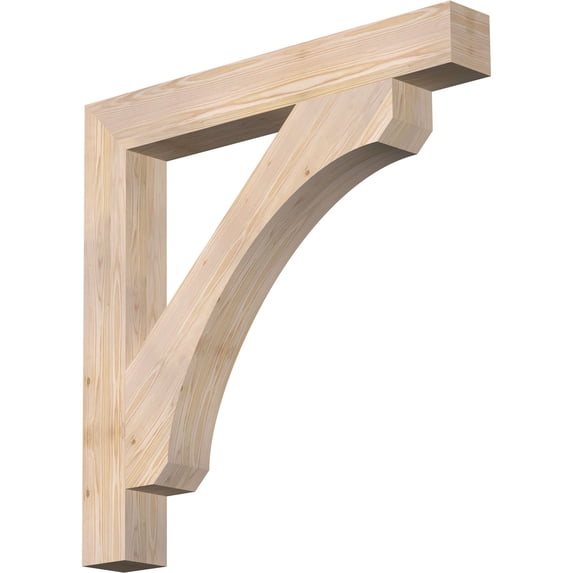Ekena Millwork 5 1/2"W x 44"D x 44"H Legacy Block Smooth Bracket, Douglas Fir