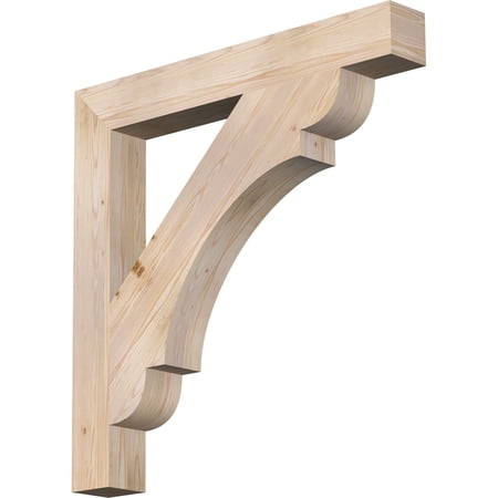 Ekena Millwork 5 1/2"W x 44"D x 44"H Olympic Block Smooth Bracket, Douglas Fir