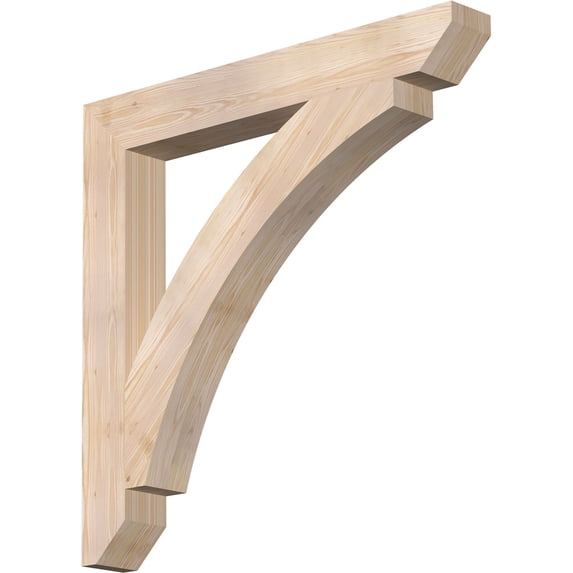 Ekena Millwork 5 1/2"W x 44"D x 44"H Thorton Slat Smooth Bracket, Douglas Fir