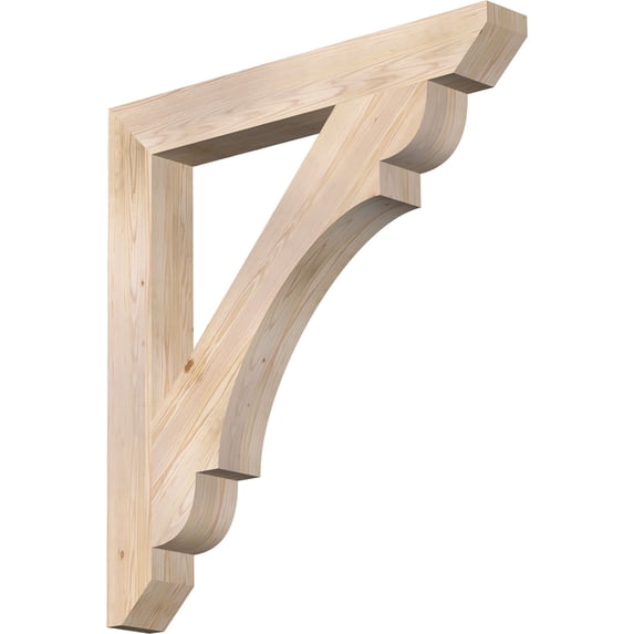 Ekena Millwork 5 1/2"W x 44"D x 48"H Olympic Slat Smooth Bracket, Douglas Fir
