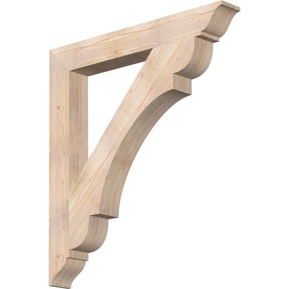 Ekena Millwork 5 1/2"W x 44"D x 48"H Olympic Traditional Smooth Bracket, Douglas Fir