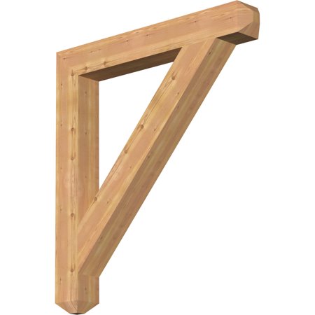 Ekena Millwork 5 1/2"W x 44"D x 48"H Traditional Craftsman Smooth Bracket, Western Red Cedar