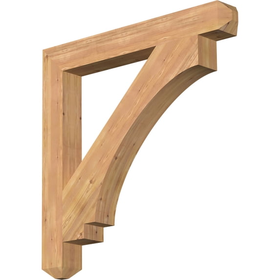 Ekena Millwork 5 1/2"W x 46"D x 46"H Imperial Craftsman Smooth Bracket, Western Red Cedar